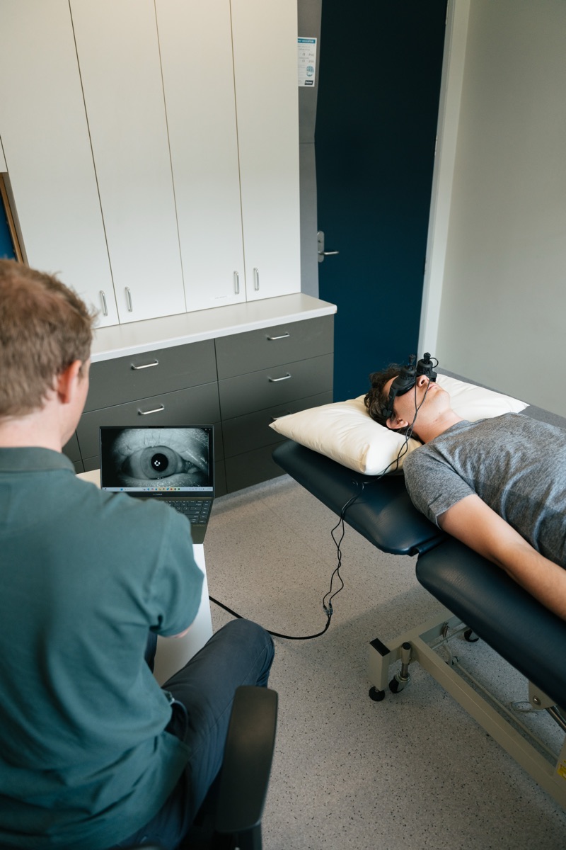 Vestibular and visual assessment using infrared goggles